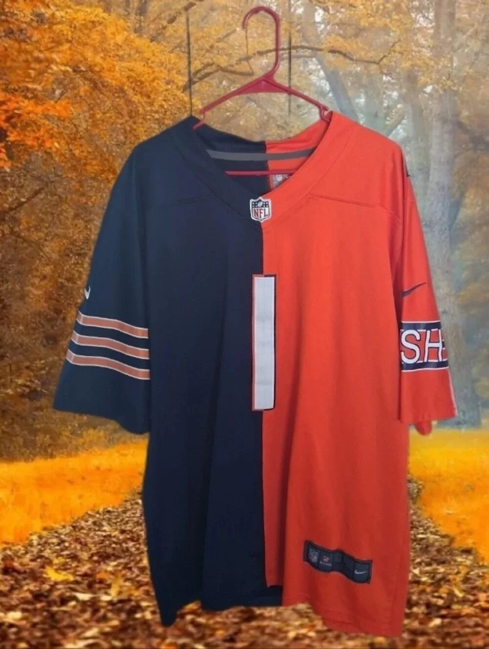 Mystery Sports Card With Justin Fields Chicago Bears Large Jersey
